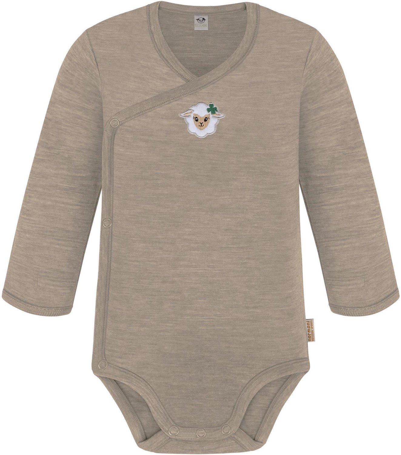 Baby Merino wikkelbodysuit met lange mouwen „Kaitaia“