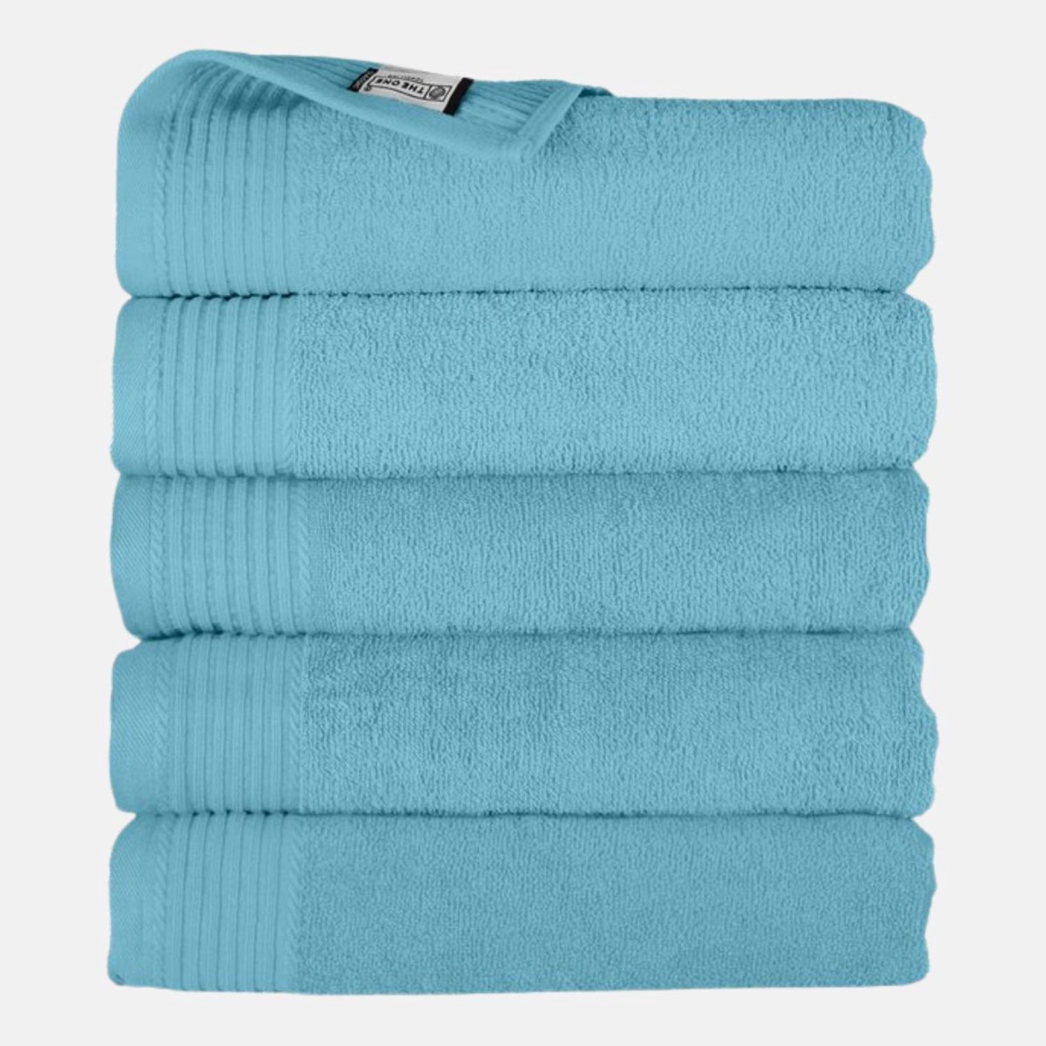 The One Towelling Badhanddoek - 70x140 cm - 5 stuks - Hotelkwaliteit - 450 g/m² - 100% Gekamd katoen - Petrol