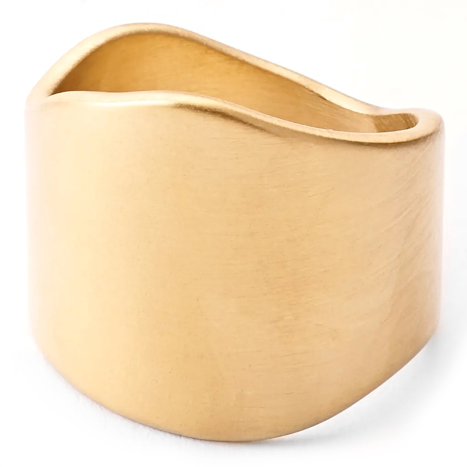 Organic | Crest ring van 14-karaats verguld roestvrij staal