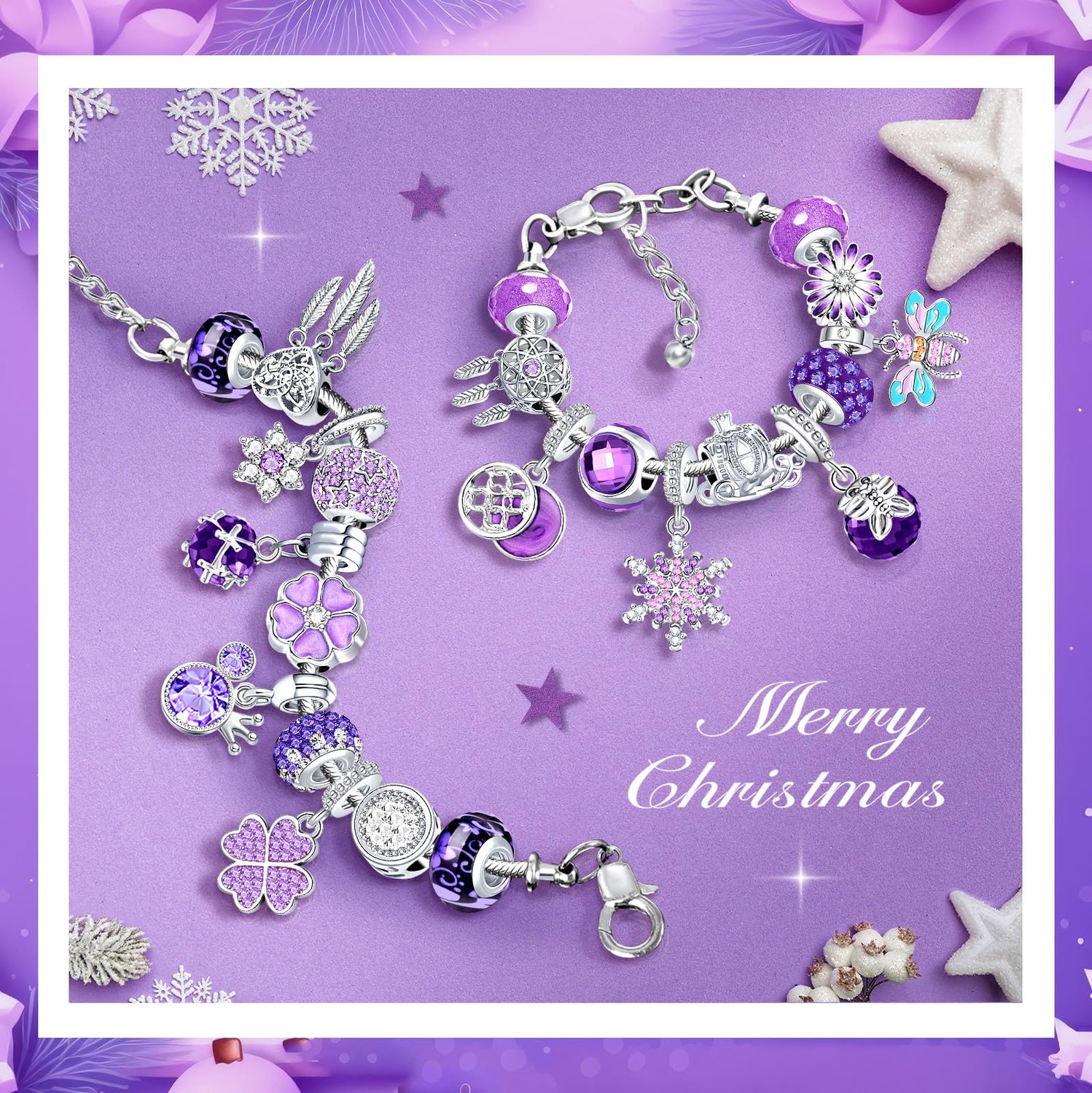 Adventskalender Sieraden 24 Stuks - Vulbare Kerstkalender voor Dames, Meisjes en Tieners - Cadeau met Bedelarmband - ServiceTopper