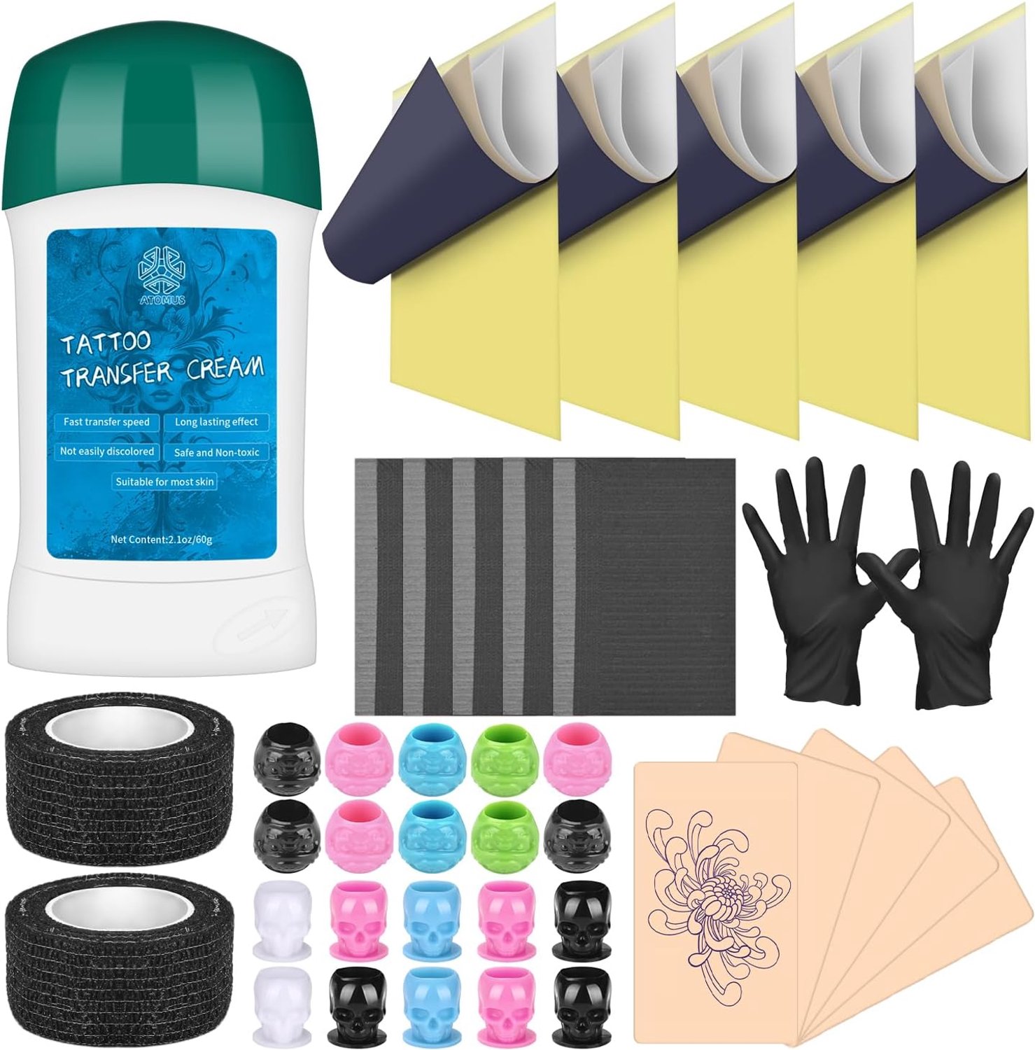 Tattoo oefenkit - 40 stuks - Multicolor - Ideaal voor tattoo-praktijk - ServiceTopper