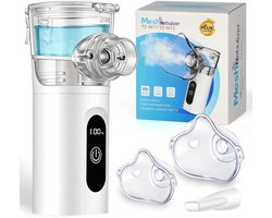 Nebulizer draagbaar stil - digitale display - voor volwassenen en kinderen - efficiënt misten en opname - m-winkel