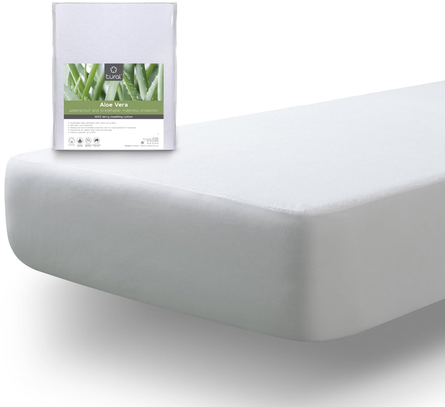 Matrasbeschermer set van 2 80x190/200cm - Aloë Vera - Waterdicht en ademend - Bescherm je matras - m-winkel