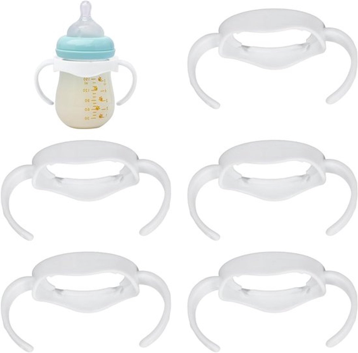 Allecta - Set van 5 babyfles handgrepen in lichtgewicht kunststof - Babyfles