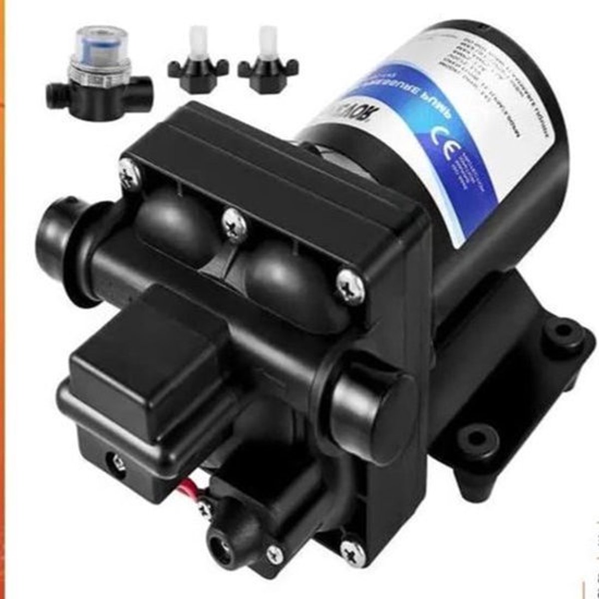 Waterpomp - Tuinpomp - Zelfaanzuigende pomp - 12V - 4GPM met Drukschakelaar voor RV, Camper, Boot of Tuinspuit - Elektrische