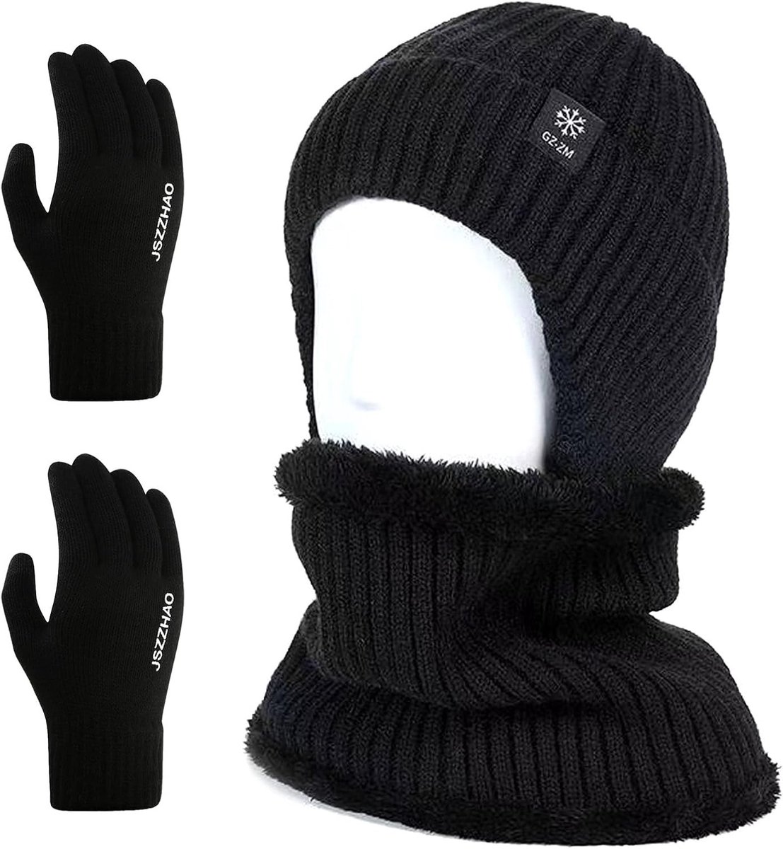 Winterset voor dames en heren: warme muts, sjaal en touchscreen handschoenen, ideaal voor koude dagen en outdoor activiteiten