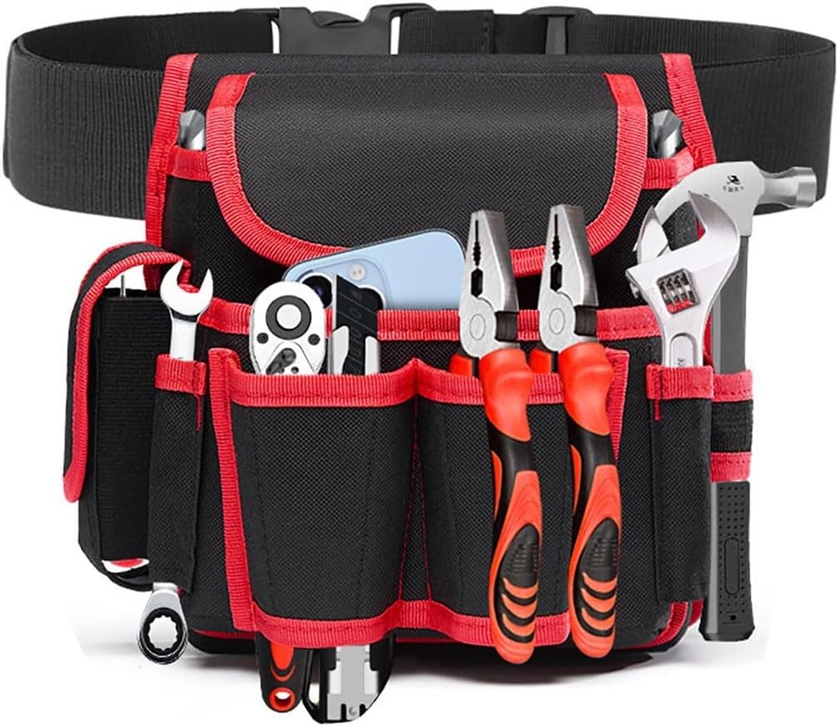 Gereedschapstas - Rood - Professionele Waterdichte Tas voor Gereedschap en Accessoires - Voor Elektriciens en Tuinieren