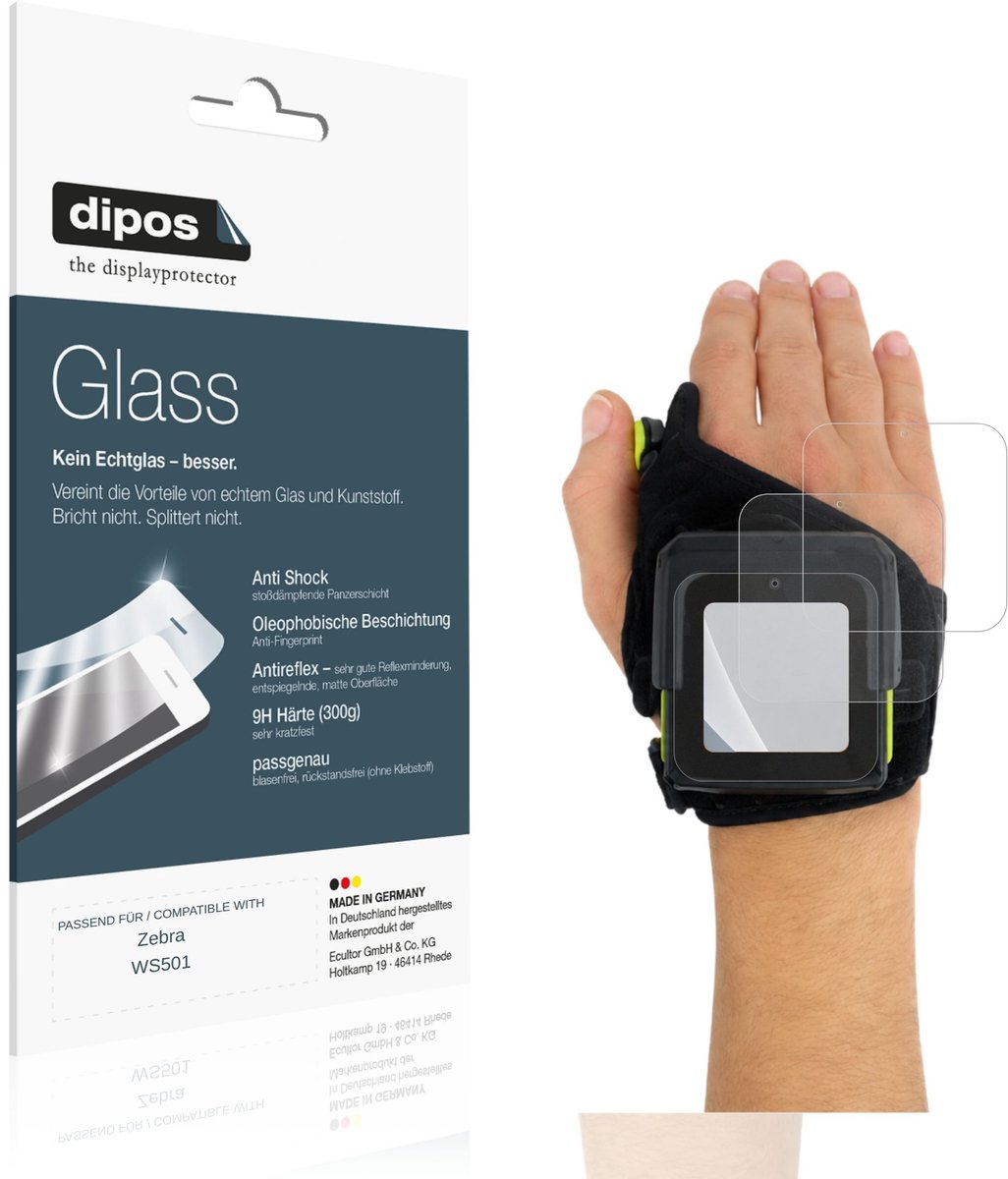 dipos – 2x Matte Pantserfolie geschikt voor Zebra WS501 | 9H Screenprotector