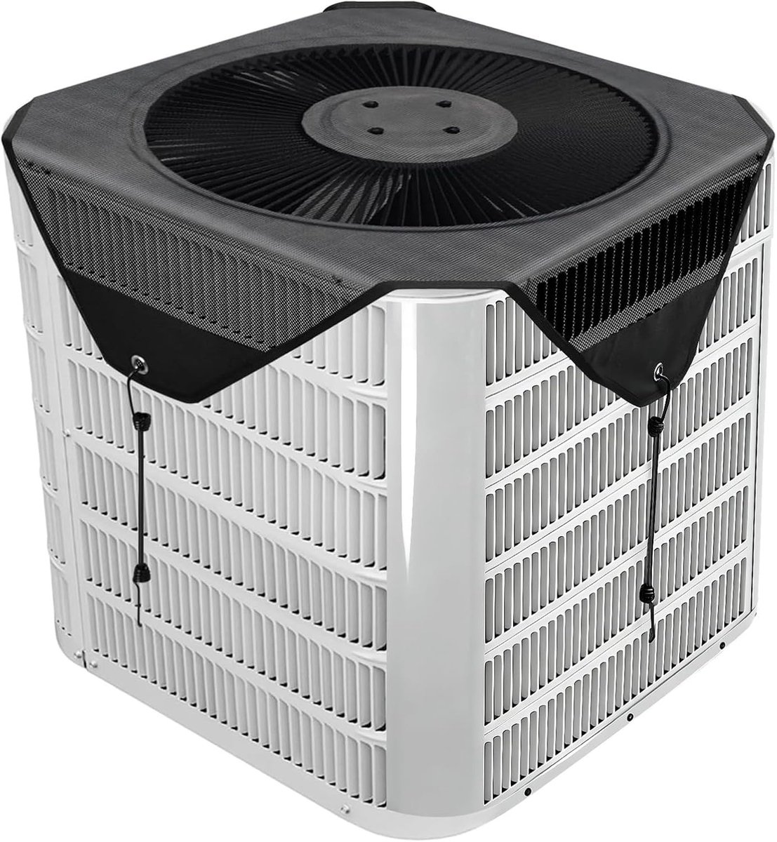 Buitenunit afdekking 91 x 91 cm, netbekleding voor airconditioning, stofbescherming, weerbestendig en bescherming tegen bladeren en vuil