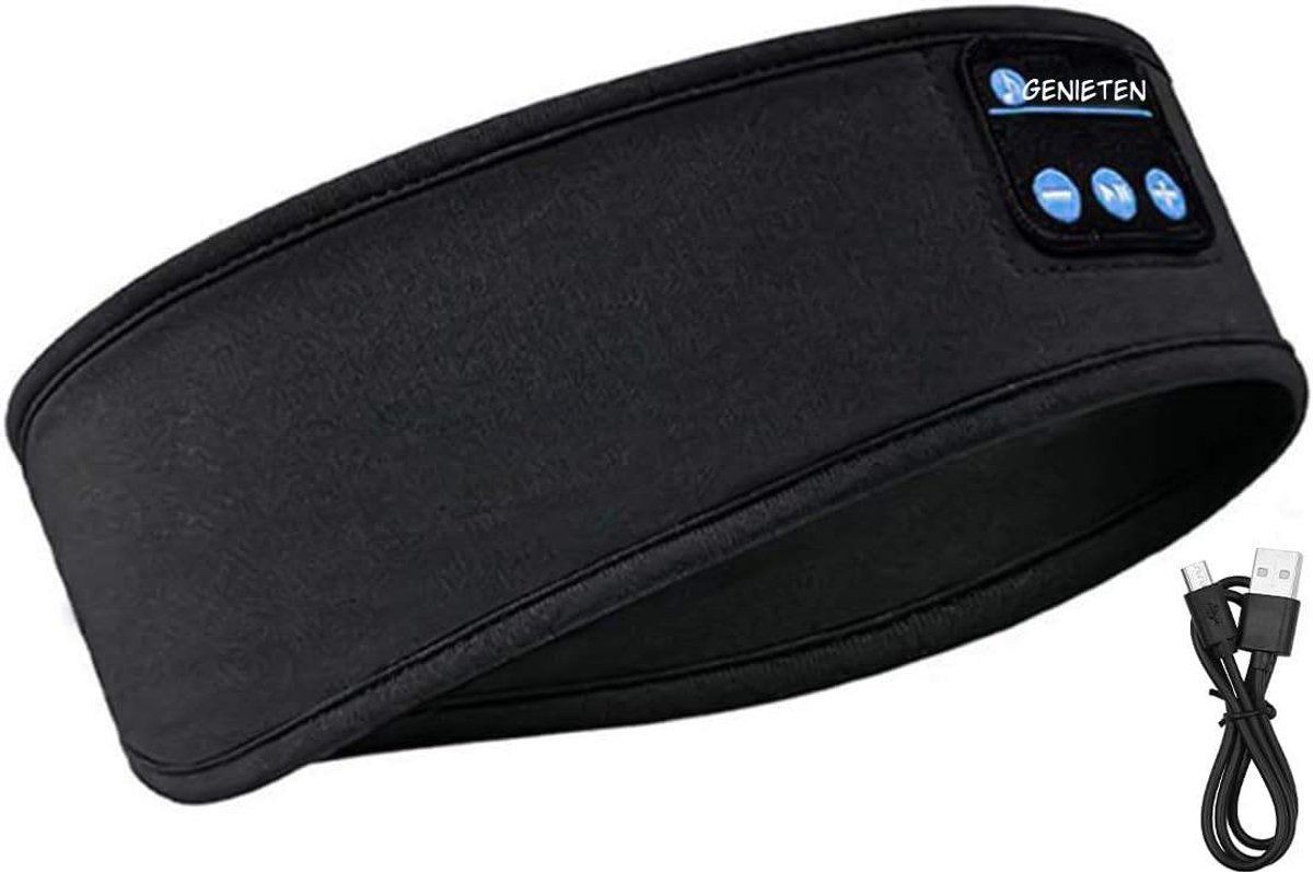 Kavo Slaapmasker Bluetooth - Slaapmasker - Slaap Koptelefoon - Zwart - 26cm x 11cm x 3cm