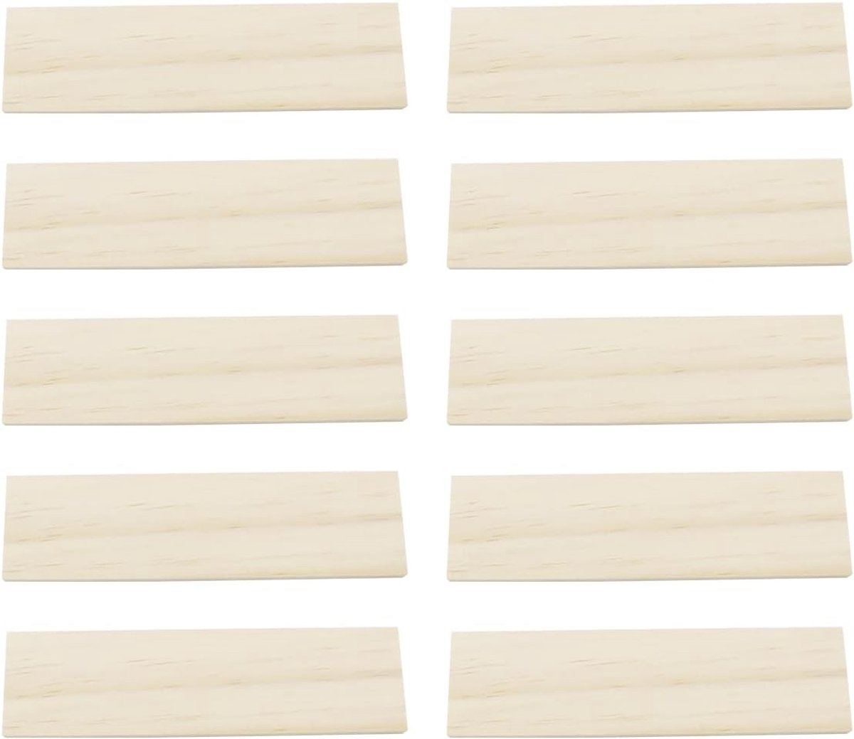 Rechthoekige Houten Planken 4x15cm - 10 Stuks voor Fotografie, Ambachten en Decoratie - Ideaal voor DIY en Bruiloft Decor