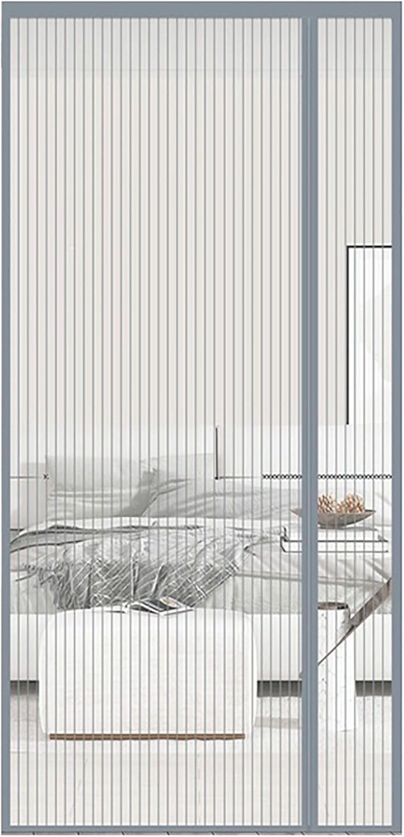 Duurzaam Magnetisch Vliegenraam 90 x 210 cm van Glasvezel, Anti-Muggen Net met Sterke Magneten en Volledig Frame voor Effectieve Bescherming tegen Insecten