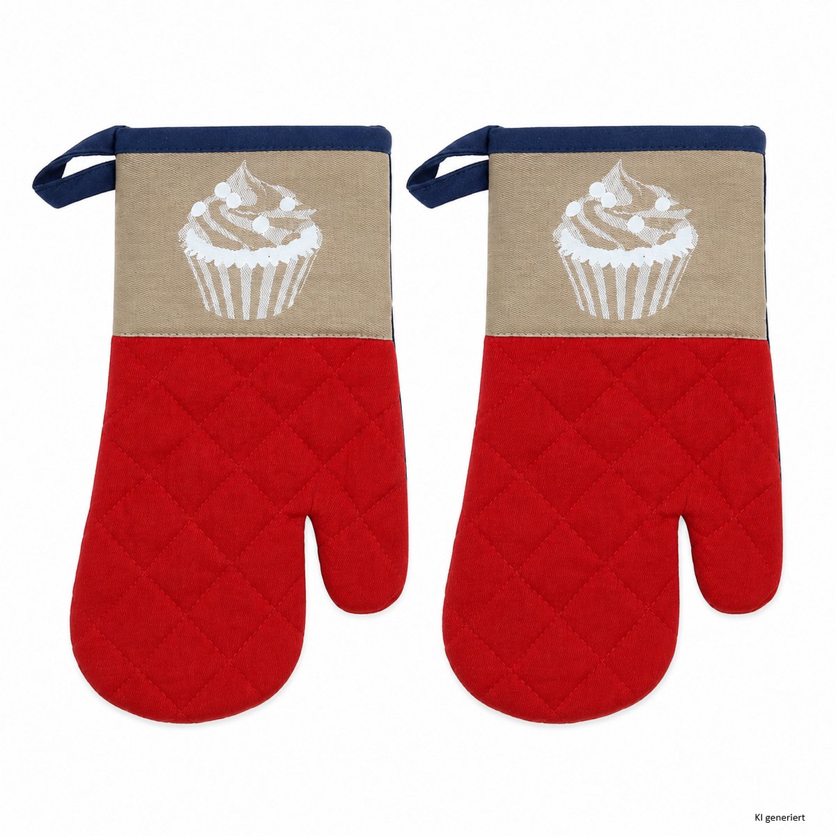 Set van 2 FRIDA-ovenwanten met cupcake-motief - 11762
