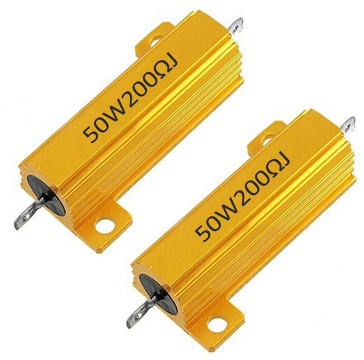Dailygoody - Laadweerstanden - 200 Ohm - Aluminium Behuizing - 50W - Weerstand 5%