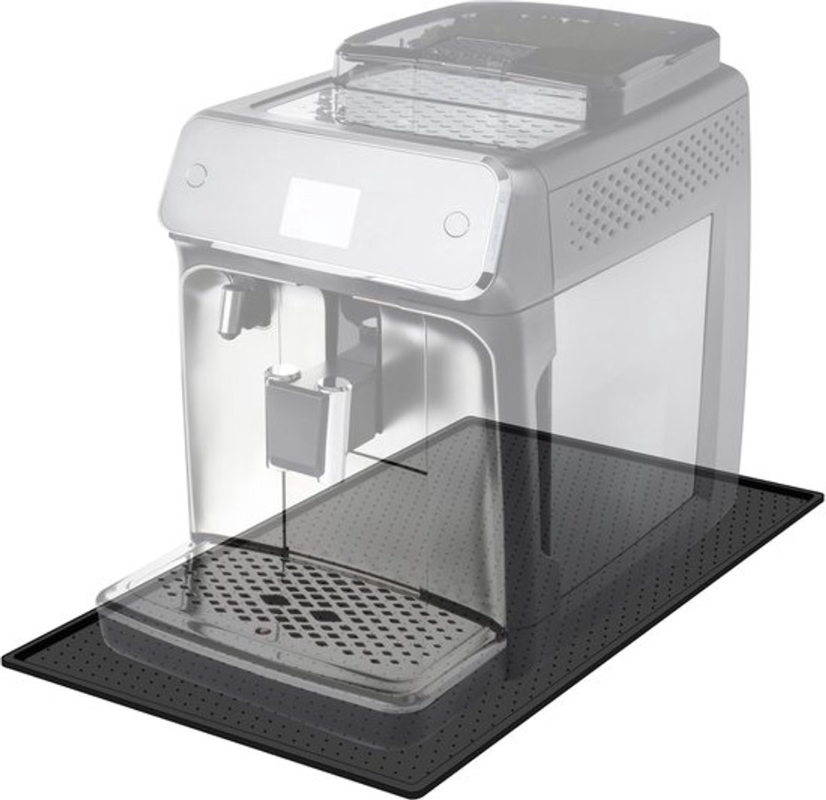 Dailygoody - Koffiemachine Mat - Lekvrije Schuifmat - Beschermt Werkbladen - Zwart