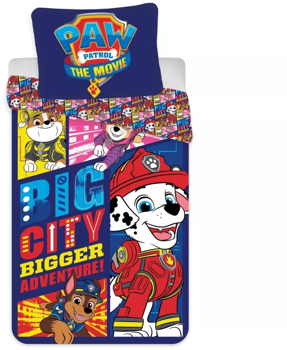 PAW Patrol dekbedovertrek Big City 140 x 200 cm - 70 x 90 cm - katoen multi