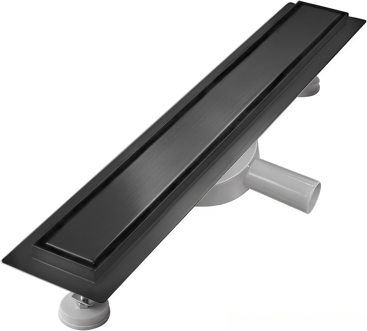 Iox, douchekop, zwart, 40 cm, afvoerputje, sifon 360° - ShopVlot