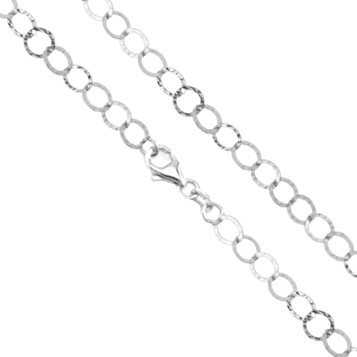 Cavill - Zilveren halsketting 925 Sterlingzilver - Rhodium laag - 45 cm karabijnsluiting - Tijdloze elegante filigraan ketting