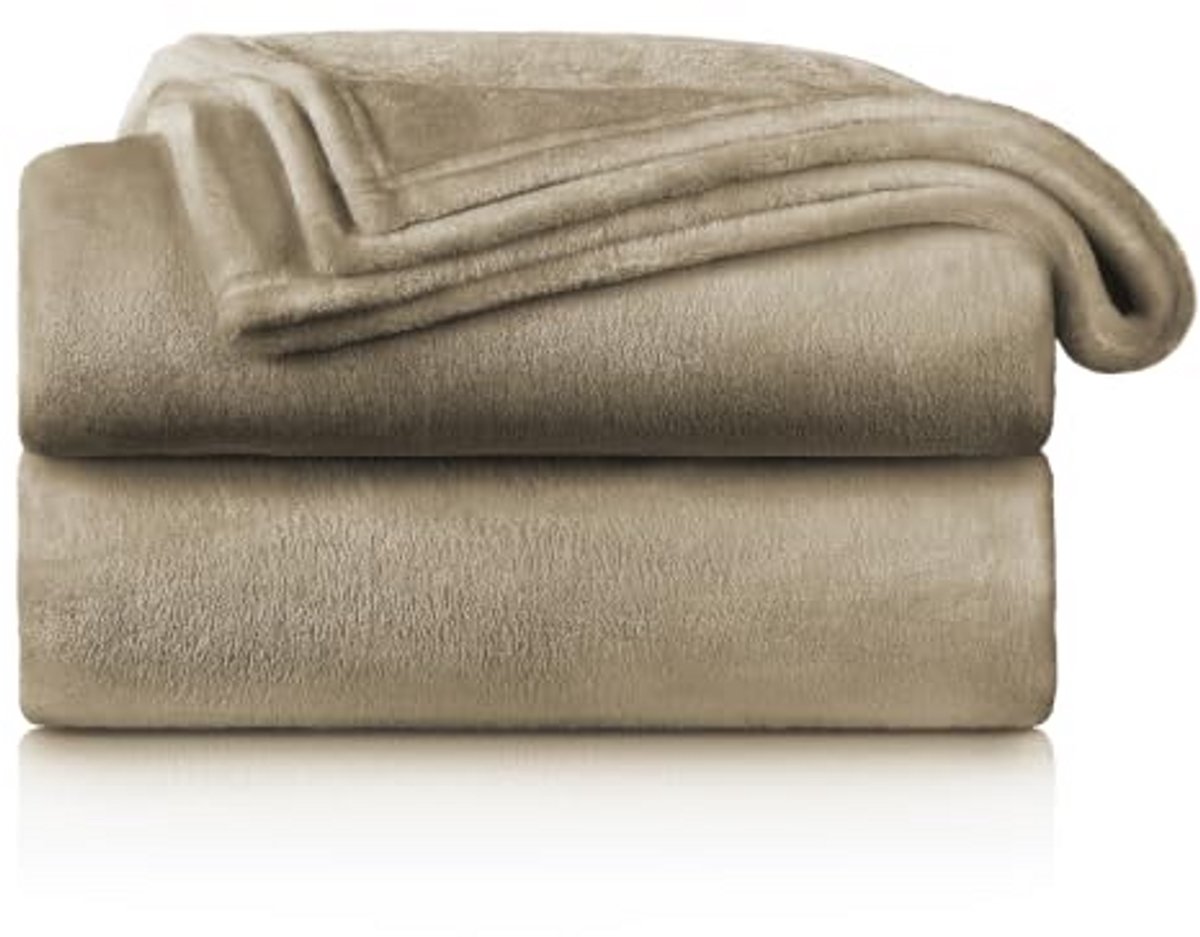 Fleece Deken Plaid van Zachte Microvezel, Warme en Comfortabele Deken voor Bank en Bed, Wasbaar en Geschikt voor Alle Seizoenen