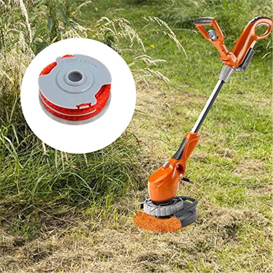 Spoel Lijn, 0,06" Automatische invoer Spoel en Lijnspoelen, Dubbele Lijn Draadtrimmer Weed Eater Spoelen Lijn, for Flymo Fly021 Grastrimmer (6) grasmaaier spoel — afbeelding 2