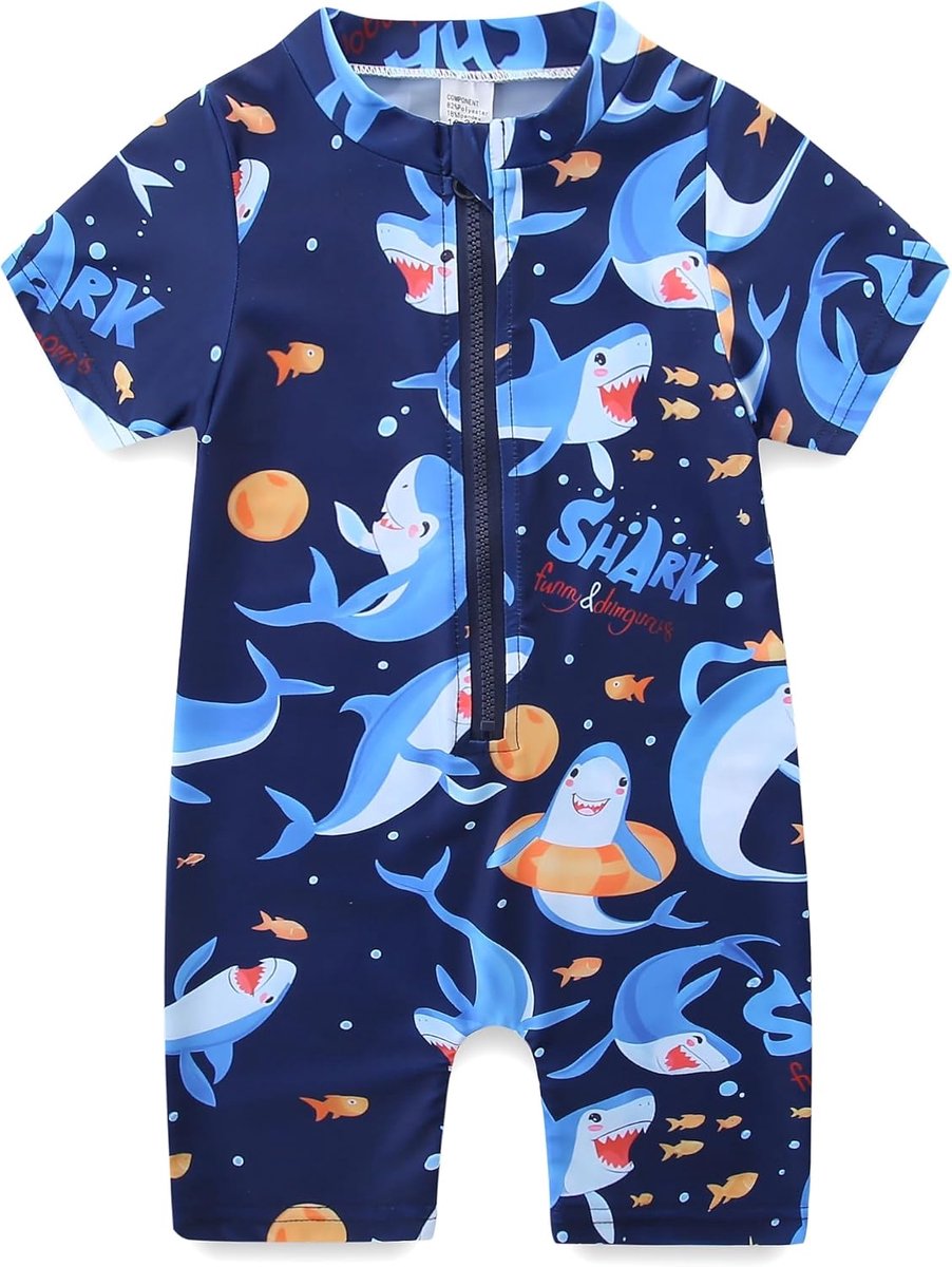baby jongens korte mouwen kinderen baby eendelige badmode kinderen eendelig badpak zwempak zwemkleding 6 maanden - 3 jaar
