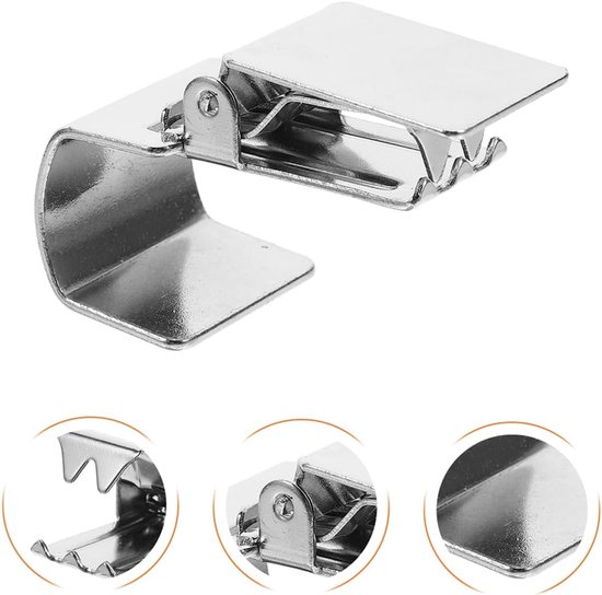 Set van 4 metalen tapijtklemmen voor wandbevestiging, ophangklemmen voor tapijten, robuuste klemmen voor het ophangen van wandtapijten, houders voor tapijten — afbeelding 5