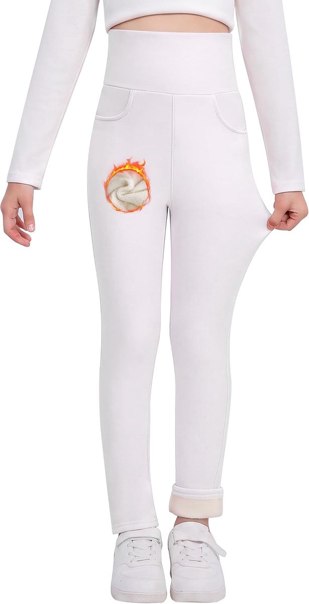 Thermolegging voor meisjes, winter, gevoerd, warm fleece