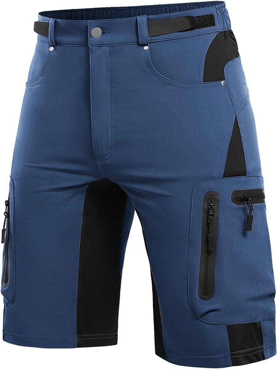 MTB broek heren mountainbike broek gewatteerd, fietsbroek heren fietsbroek gewatteerde fietsbroek heren kort, ademend MTB bike shorts met zitkussen