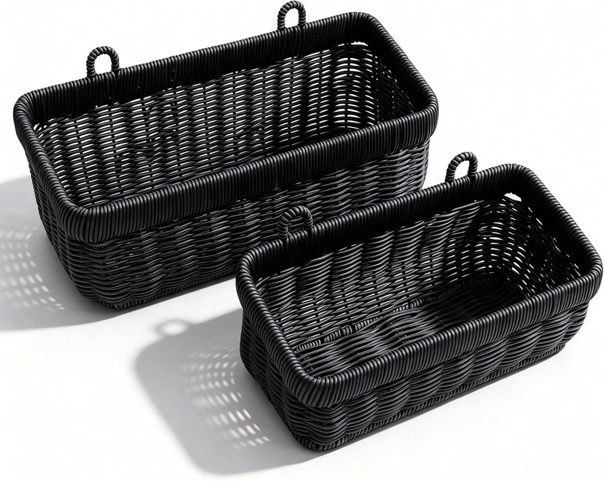 Decoratieve organizer voor badkameropslag, set van 2