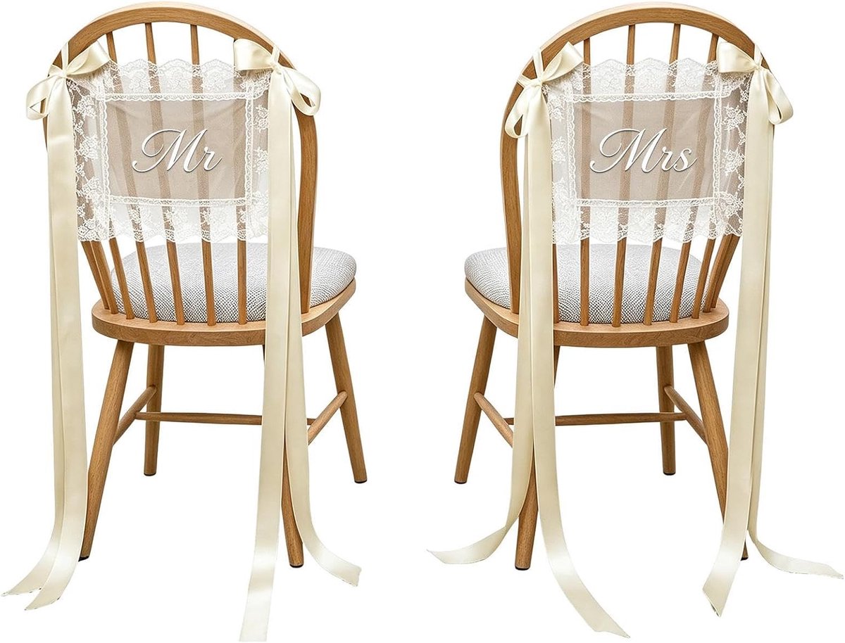 Bordjes 2 Stuks Vintage Kant met Lint