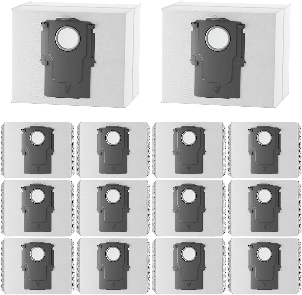 14 stuks stofzuigerzakken voor Roborock Q8 Max /Q8 Max+ /Q7 Max /Q7 Max+ /Q5 Pro/Q5 Pro+ /Q5 Max+ /S8+ /S8 Pro Ultra /S7 Max Ultra /S7 MaxV Ultra /S7 MaxV Ultra /S7 Pro Ultra reservezakken