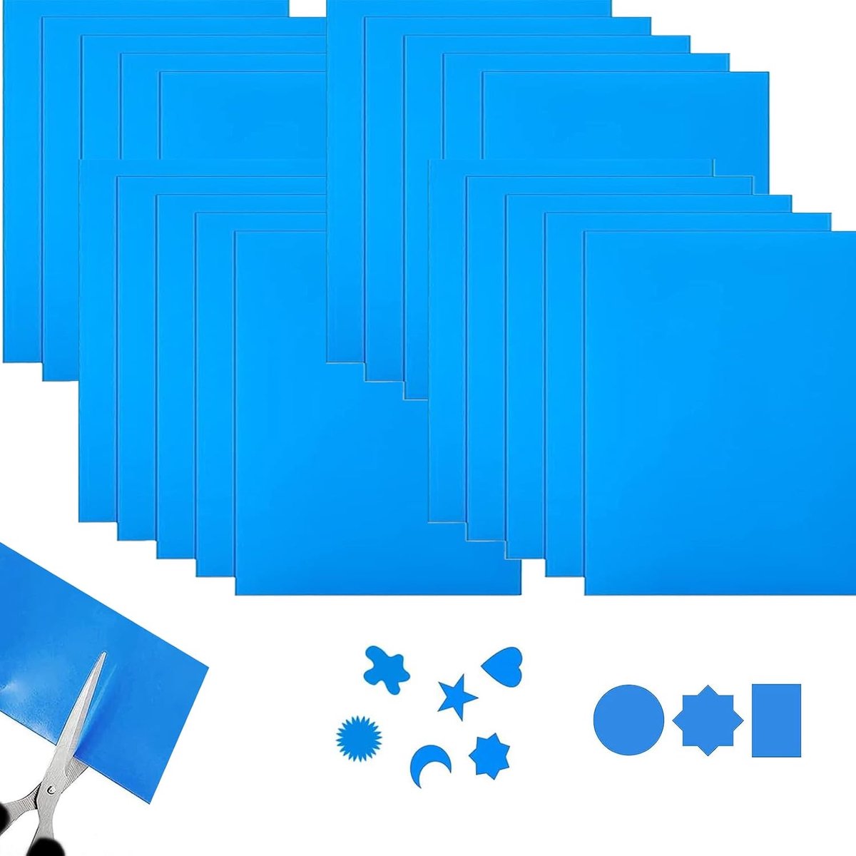 Reparatiepleisters voor zwembad, 30 stuks, pvc, zwembadreparatieset, vinyl, zelfklevend, onderwater, zwembadfolie, patches, blauw, voor waterbed, zwembaden, opblaasbare boot (15 x