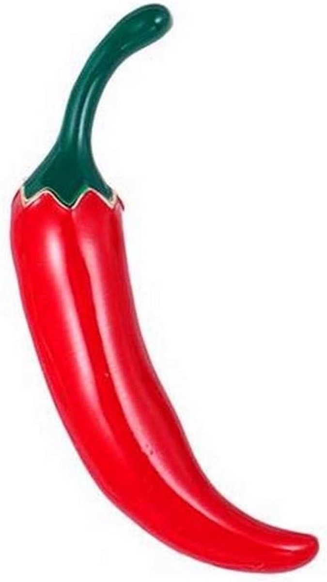 Rode en groene chili sieradenbroche, hoorn des overvloeds symbool italië, geluksbrenger., Roestvrij staal