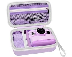 Compatibel met DYLANTO voor Anchioo voor ESOXOFFORE voor YTETCN voor WEEFUN voor GKTZ Instant Print Camera, Kids Camera Opslag voor accessoires (alleen doos), Paars, Enkele koffer