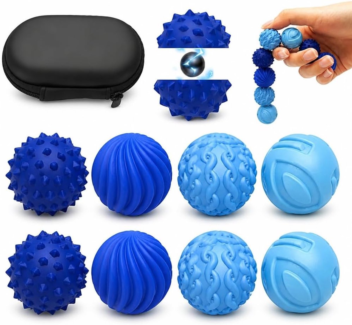 8 stuks magnetische fidgetballen, magneetballen, stressbal, siliconen