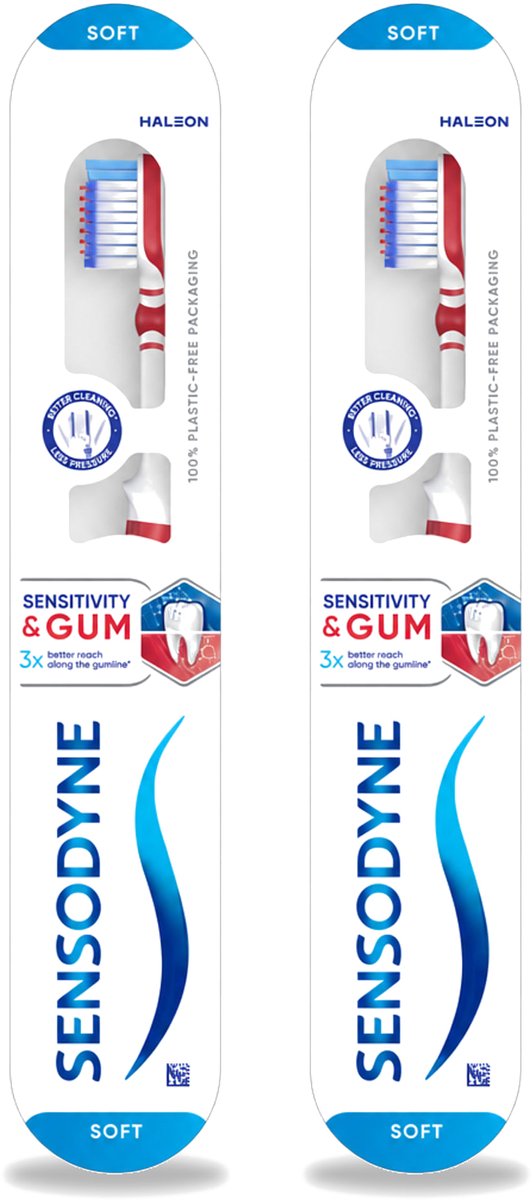 2 x Sensodyne - Tandenborstel - Gevoeligheid & Tandvlees - Tandvlees Versterkend - 1 tandenborstel - Bulkverpakking - 2 stuks
