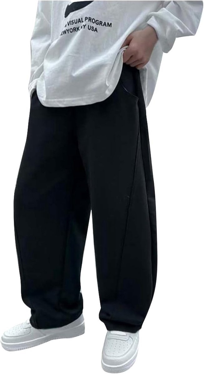 Broek met trekkoord, elastische joggingbroek, katoen, actieve jogger voor