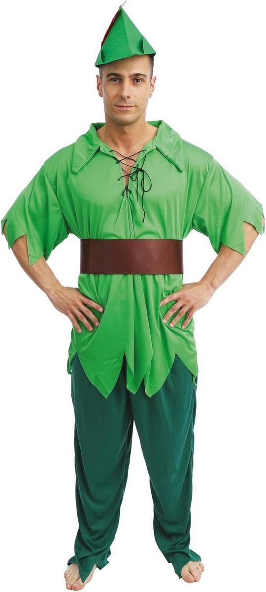 CLOWN - Peter kostuum - kostuum voor volwassenen - perfect voor carnaval, kostuumfeesten en thema-evenementen - comfortabel en origineel - polyester - groen