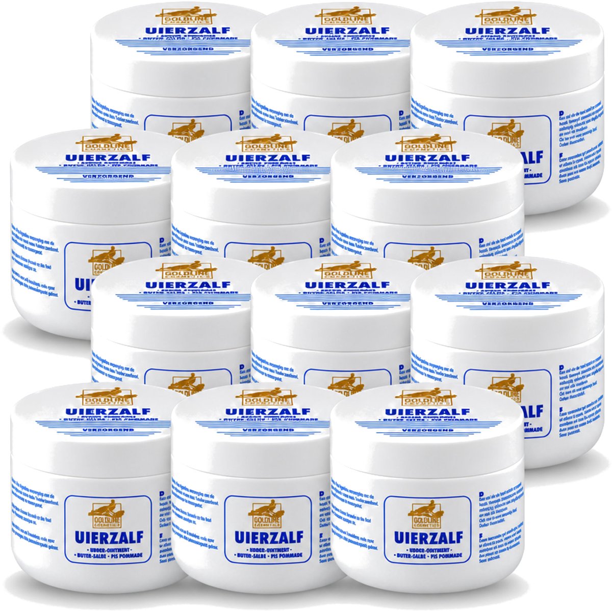 12 x Goldline - Uierzalf - Bodycrème - Beschermend - 250 ml - Voordeelverpakking - 12 stuks