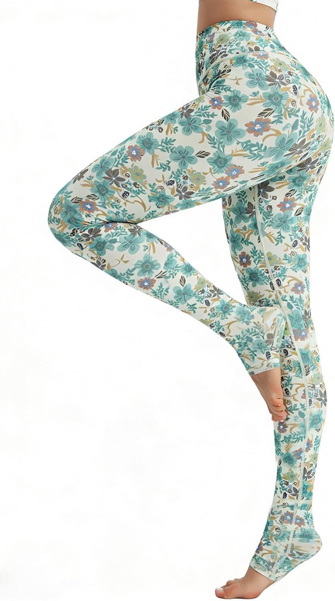 Sportlegging voor dames, met opdruk, sportbroek, fitnessbroek, yoga, leggings, sportbroek voor dames