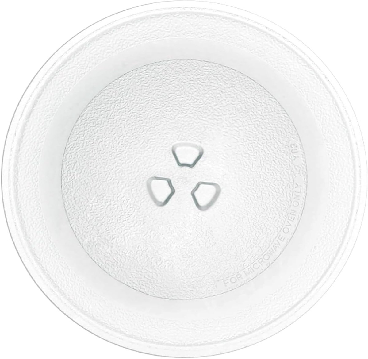 Microgolfplaat 24,5 cm, Vervangende Draaiplaat voor Microgolfoven met 3 Geïntegreerde Haltepunten, Ronde Glazen Plaat, Compatibel met de Meeste Microgolfovens