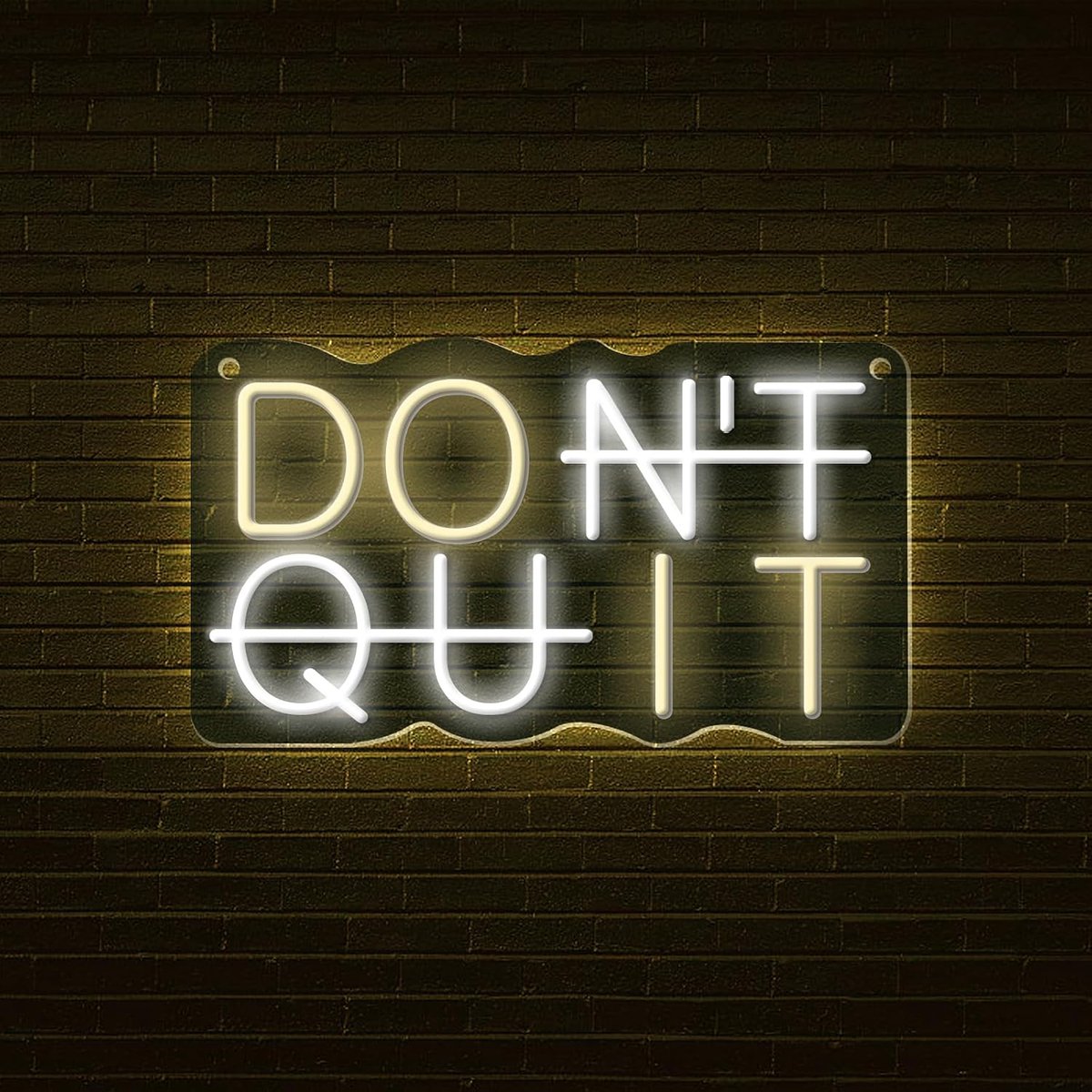 IT Neon Sign USB Power Verstelbare Lichte Intensiteit Party Sfeer Lichten LED Neon Lichten Gift voor Vrienden, Familie, Geliefden en Collega's Home Gym Decoratie (Wit+Warm Wit)