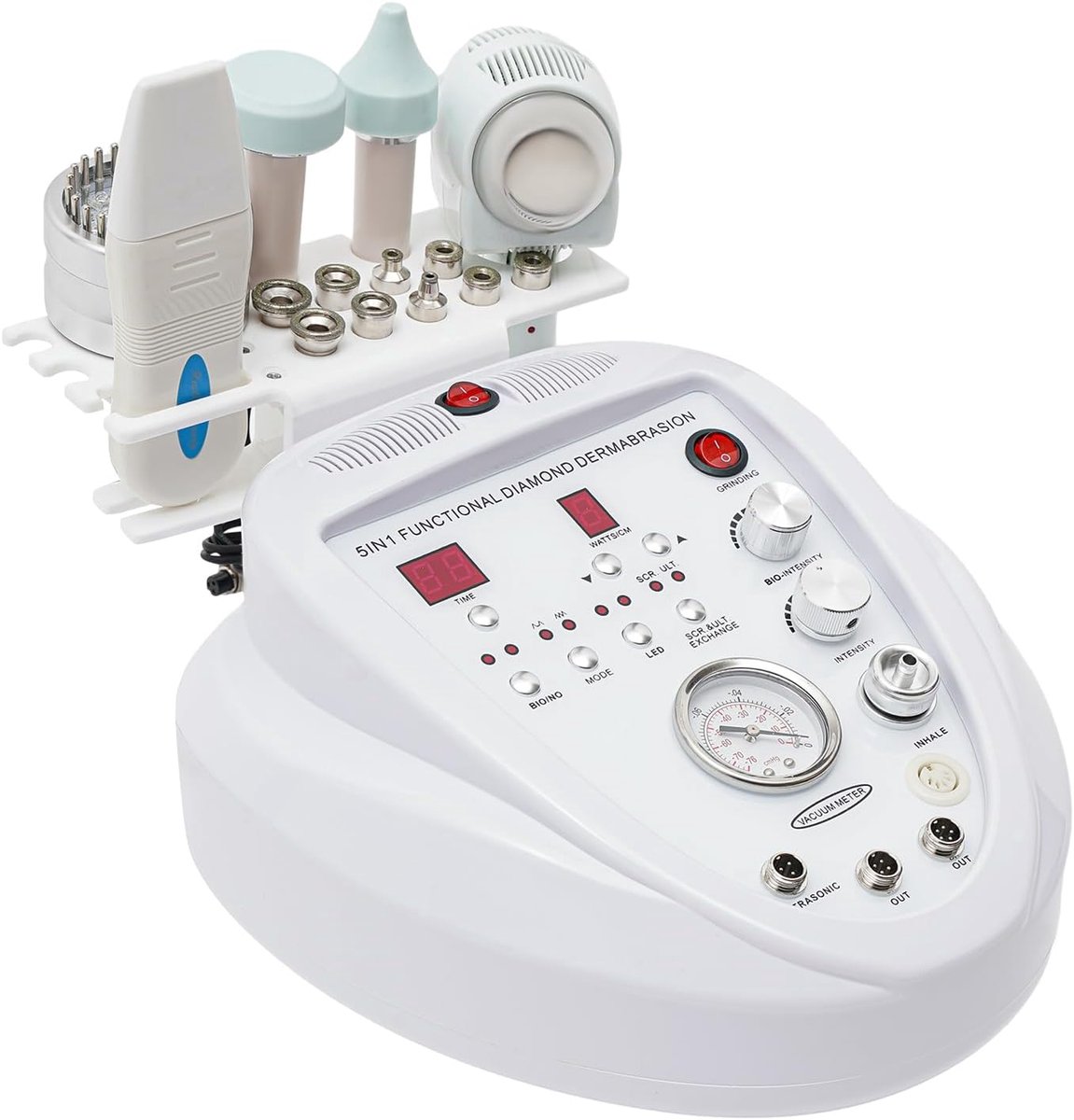 Microdermabrasiemachine, professionele microkristallijne peeling-uitrusting, 5-in-1, professionele huidverjonging, acne, rimpelbehandeling, salon voor gezicht