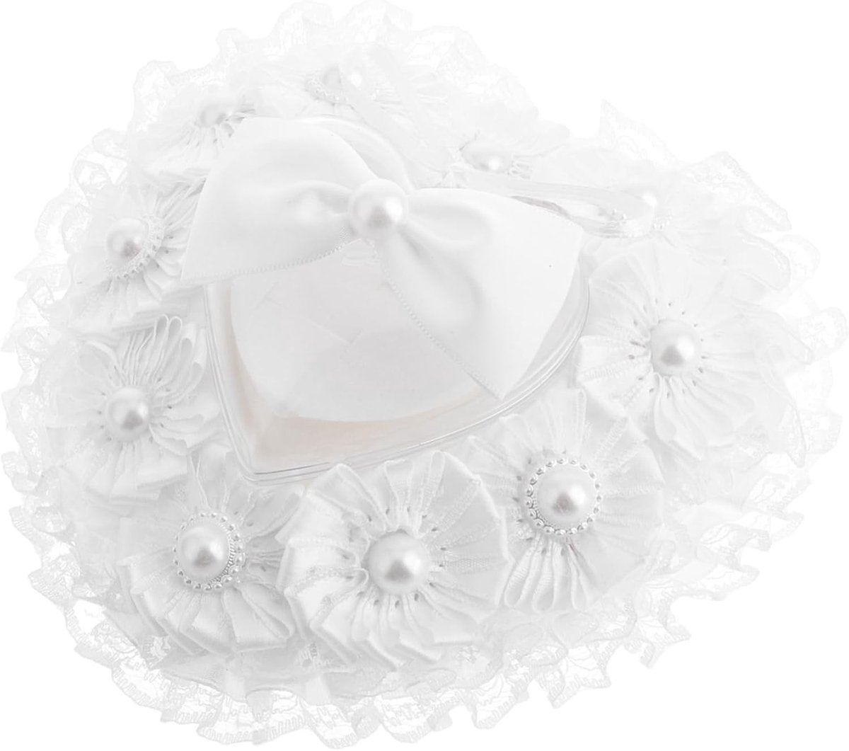 Hartvormige Kussen Voor Trouwerij Elegante Decoratie Voor Huwelijksceremonie Ringhouder Voor Verloving Multifunctionele Bruiloft Accessoire Romantische Styling