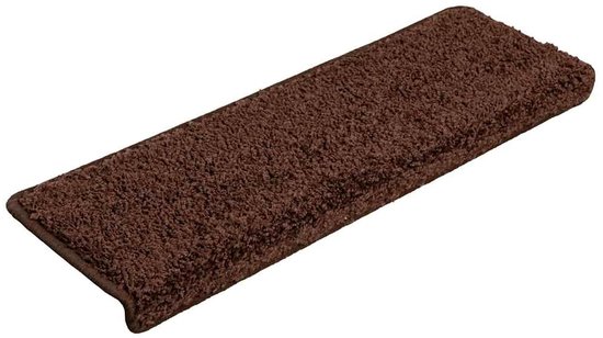 20 stuks, antislip, geluiddempende en wasbare trapmatten van naaldvilt polypropyleen (bruin, 65 x 21 x 4 cm), met dubbelzijdig plakband, ideaal voor gebruik binnenshuis — afbeelding 2