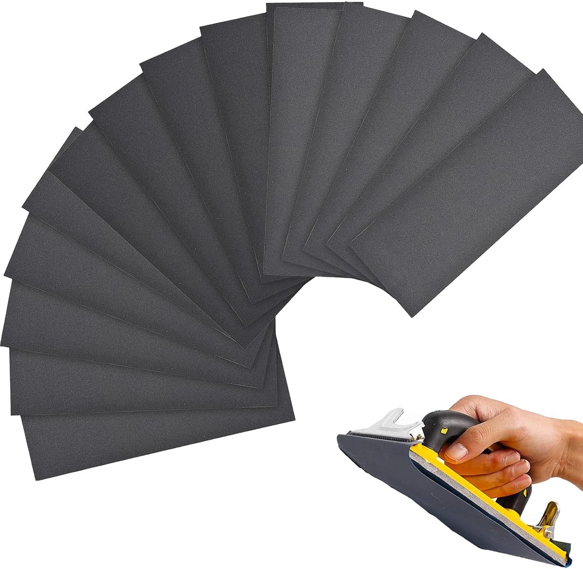 18 stuks, schuurpapier, fijne korrel 2000, 2500, 3000, nat en droog schuurpapier, schuurpapier metaal, 9 x 23 cm, voor auto, metaal, verf, houten meubels, schuurpapierset