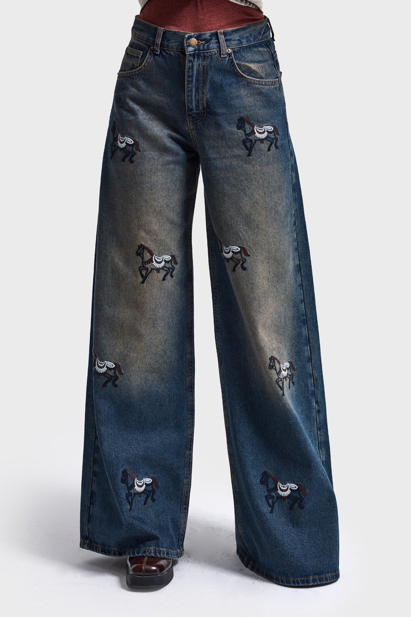 It's Basic - BOLD PILOT PALAZZO MID RISE JEANS