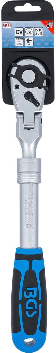 Verstelbare ratelsleutel 1/2" 350-490 mm, 72T, BGS