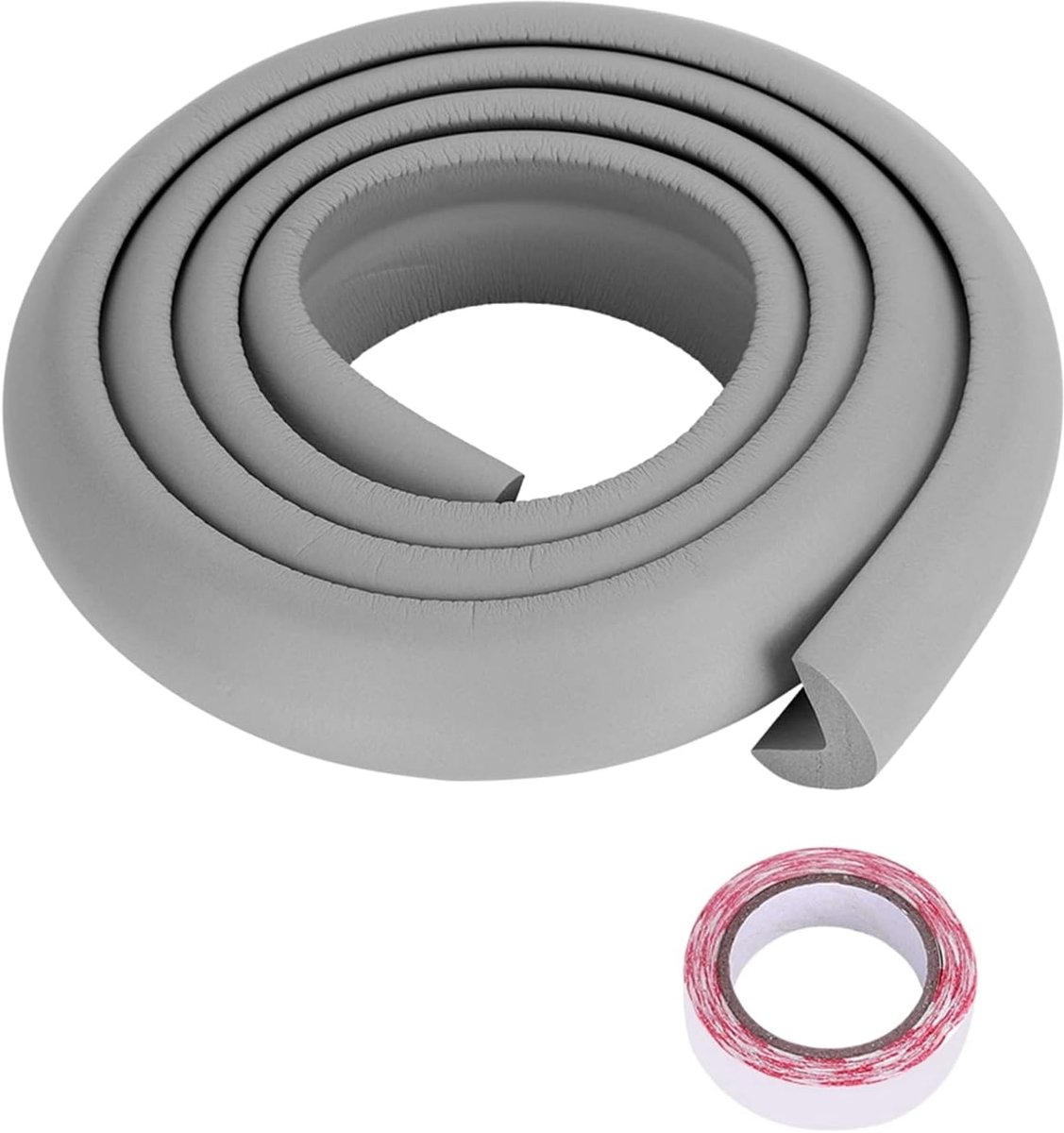 2M Kids Baby Veiligheid Rubberen Bumper Strip Tafelrand Hoekbeschermer NBR Zacht Niet Giftig voor Hout Glas Tegel Metaal Kunststof Oppervlakken (GREY)