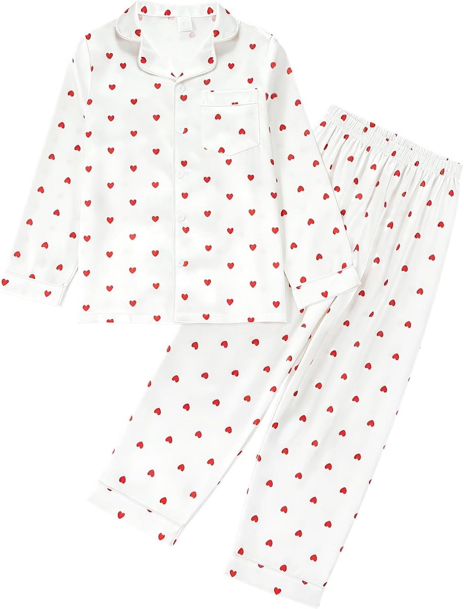 Pyjama voor meisjes en jongens, lange mouwen, leeftijd 8-13